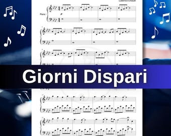 Giorni Dispari – Piano fácil (PDF con nombres de notas, notas de color, MP3 y vídeo simplificado)
