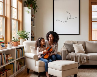 Ensemble d'art mural dessin au trait musical – 15 illustrations de musique minimalistes – Décoration de musique moderne imprimable pour les enseignants et les étudiants