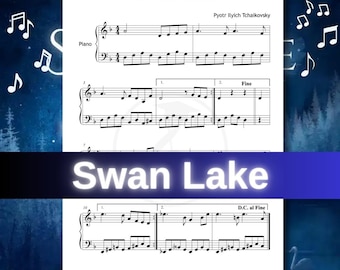 Le Lac des cygnes – Partition pour piano 3-4e année PDF avec MP3 et vidéo | Thème du ballet Tchaïkovski