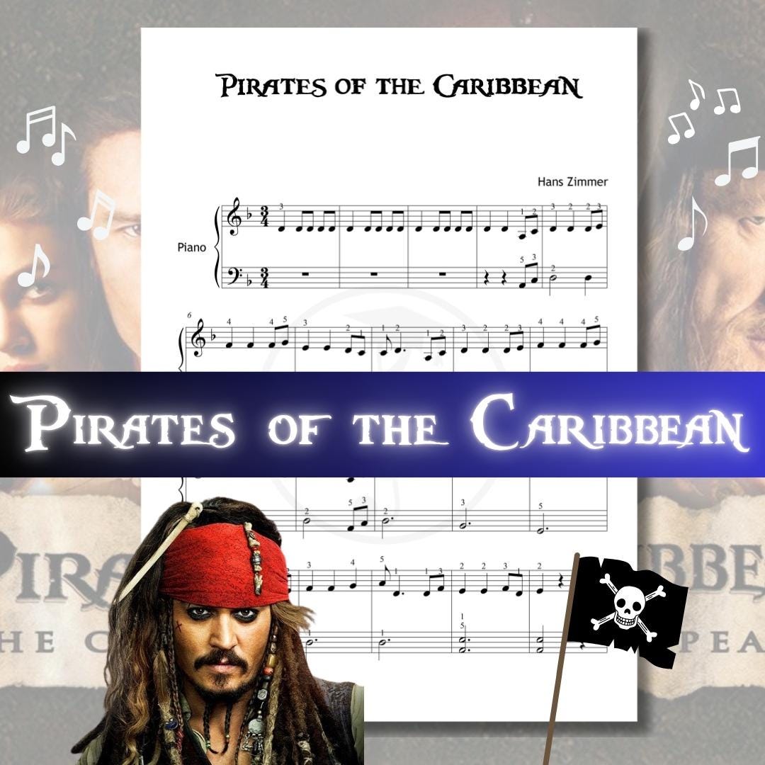 Pirates of the Caribbean – Grade 2–3 Piano | Simplified Sheet