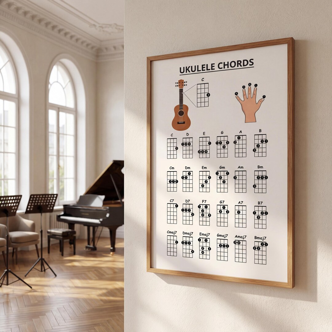 Ukulele Chords – Printable Classroom Chord Reference Charts for Ukulele ...