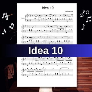 Idea 10 - Piano Sheet with Note Names, Color Notes, MP3 & Video Simplified