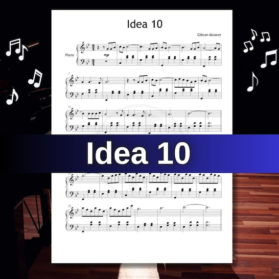 Idea 10 - Piano Sheet With Note Names, Color Notes, MP3 & Video