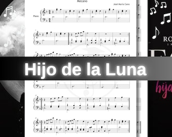 Hijo de la Luna – Partitura para Piano Grado PDF Balada