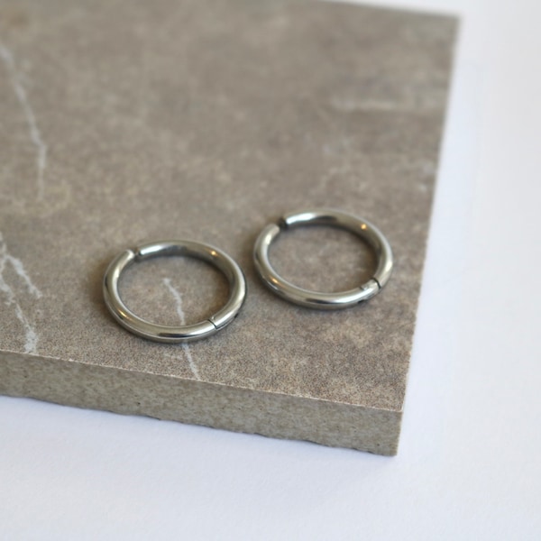 201 Stainless Steel Simple Clip-on Earrings | Hypoallergenic Earrings | Clip on Hoop Earrings | Silver Hoops | Clip on silver hoops |