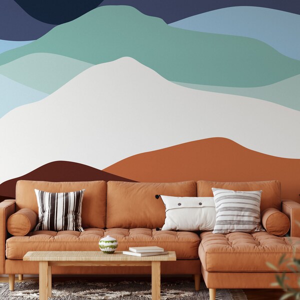 Ochre Wallpaper Etsy