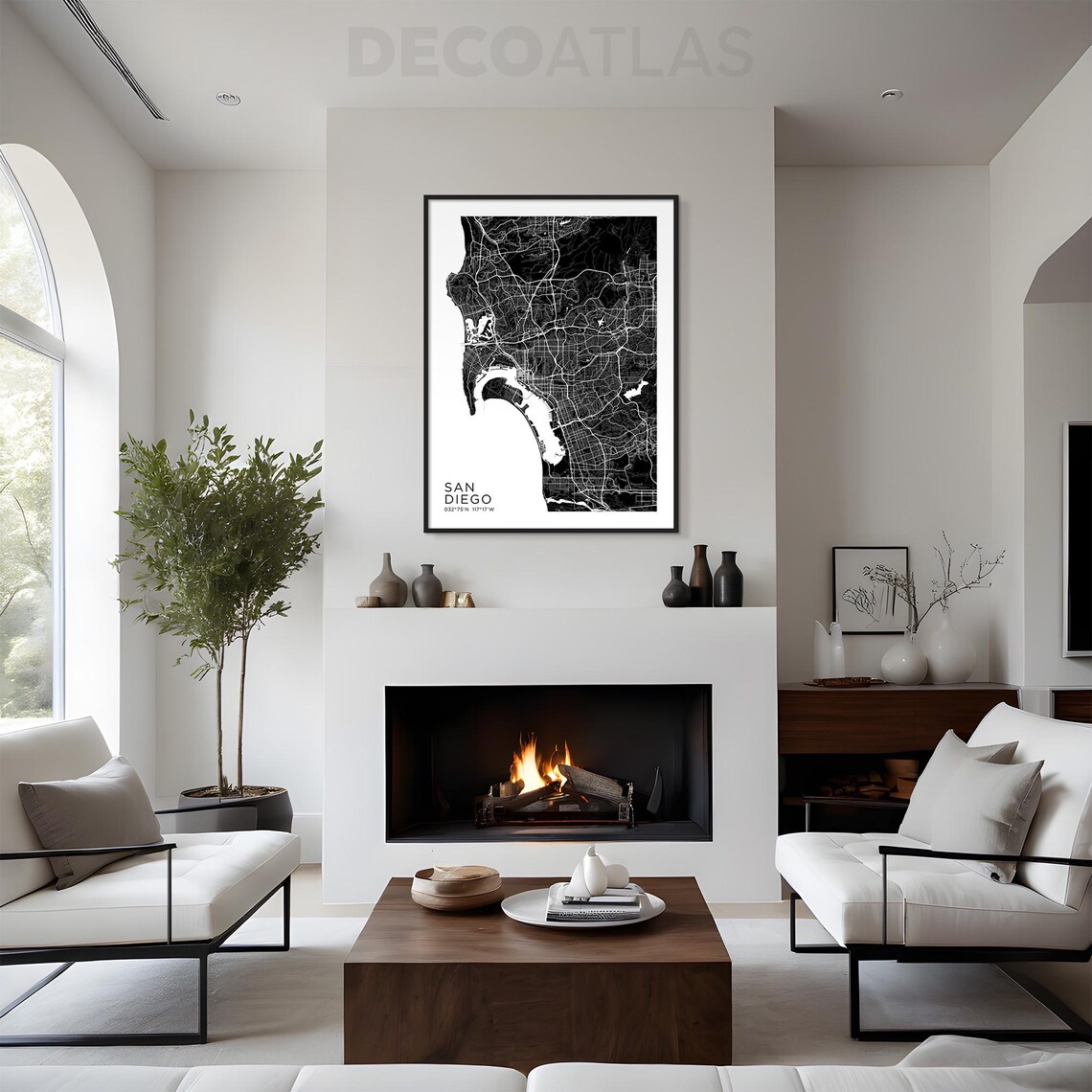 SAN DIEGO City Map Modern Map Minimalist Map Wall Decor Wall Art ...