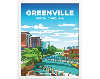 Greenville South Carolina Framed Art Print