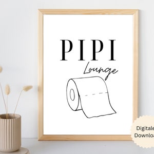 Pee Lounge | bathroom posters | guest toilet | toilet | funny saying | Minimalist | black white | humor | A4 A3