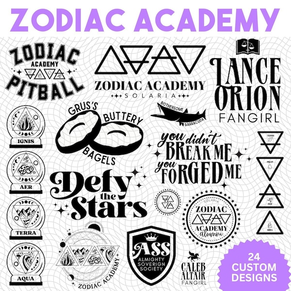 Zodiac Academy SVG | Zodiac Academy Merch for Shirts, Stickers, Cricut etc.