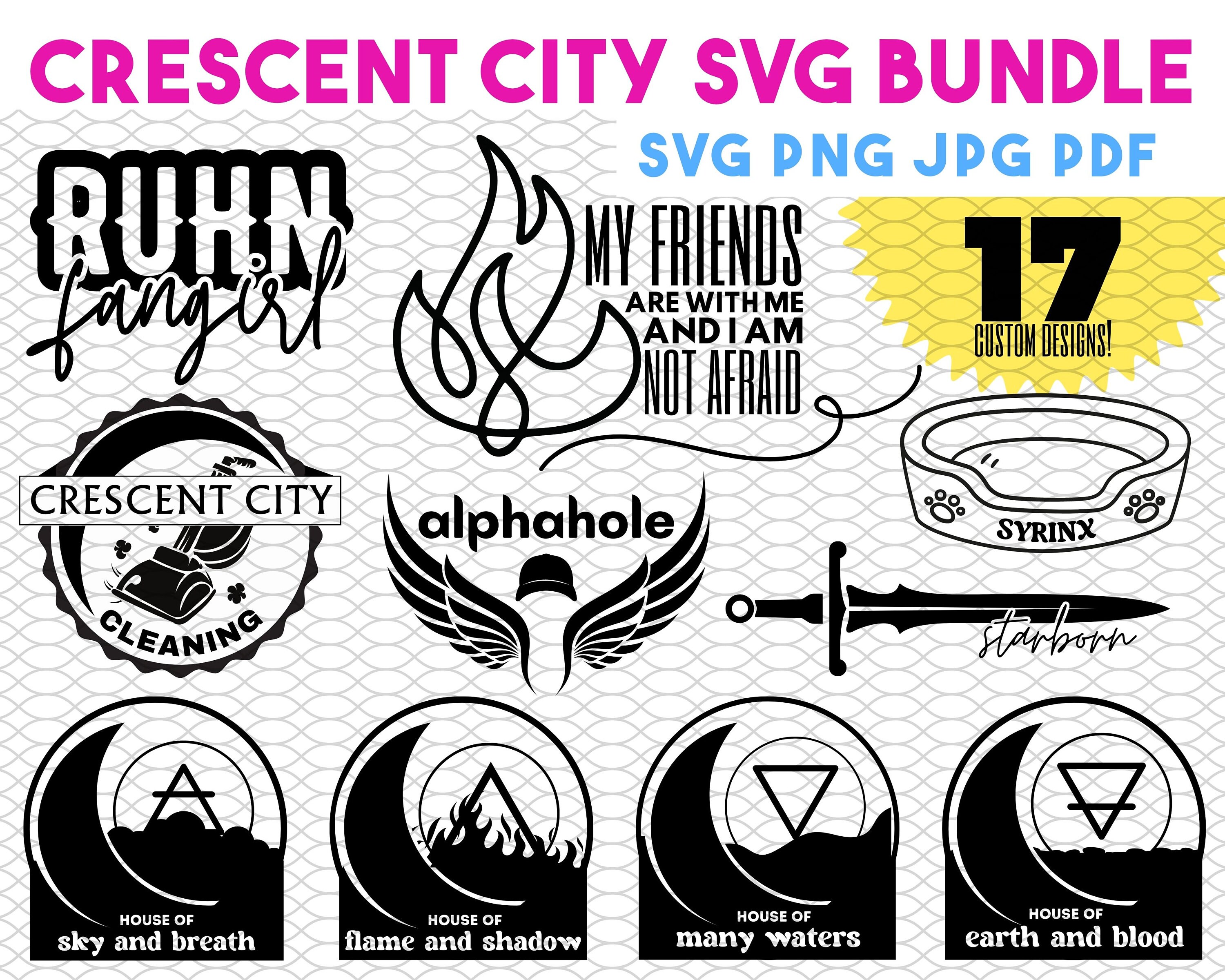 Crescent City Svg Bundle Crescent City Files Cricut 15 Crescent City