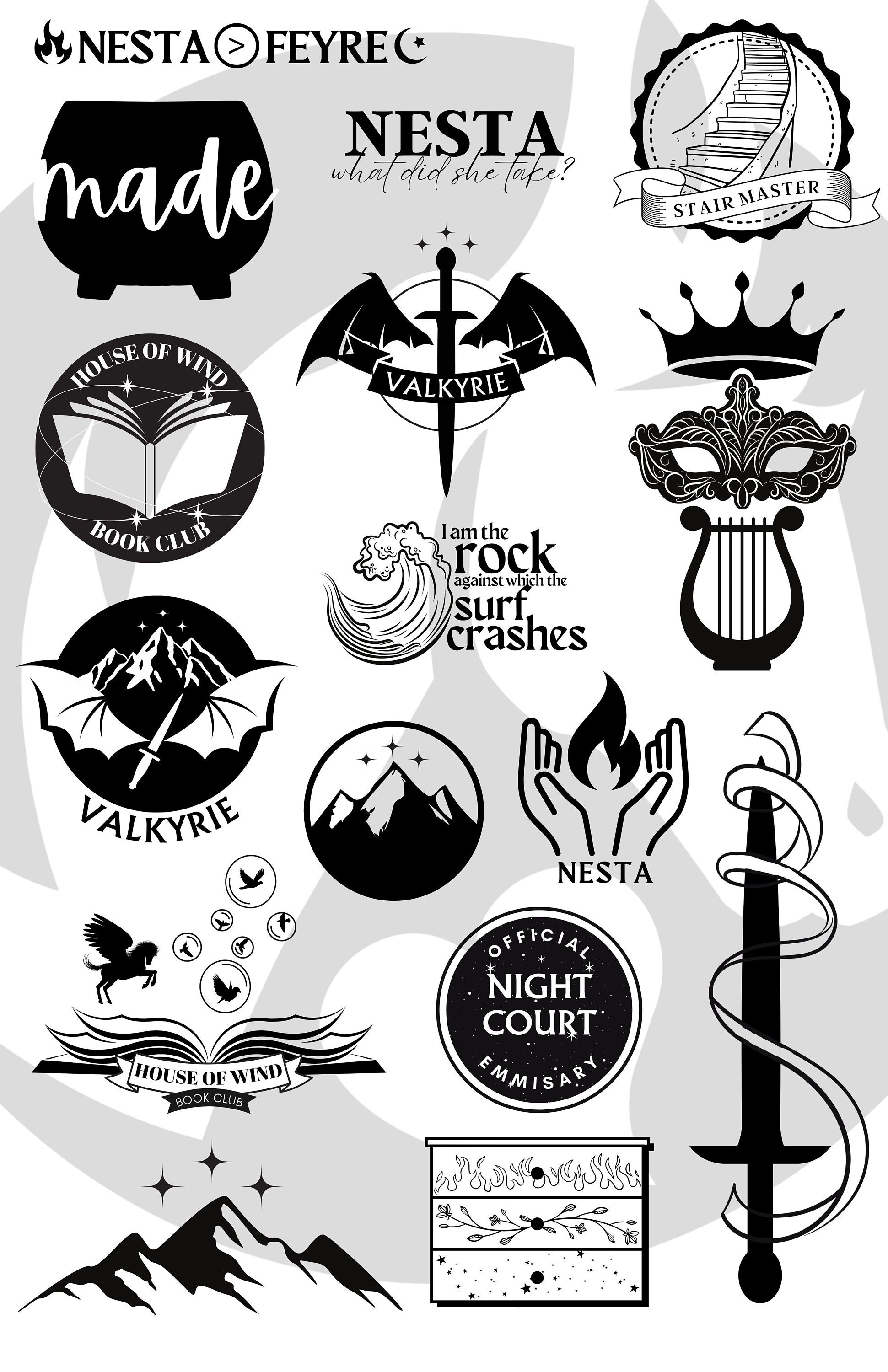 Buy ACOTAR Svg Bundle Nesta Pack ACOTAR Files for Cricut Online in ...