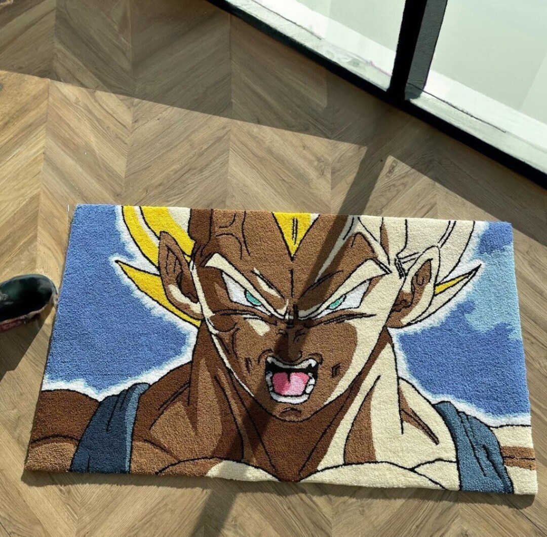 Groku Rug Handmade Dragon Ball Z Goku Rug: Anime-inspired Super Saiyan - Etsy