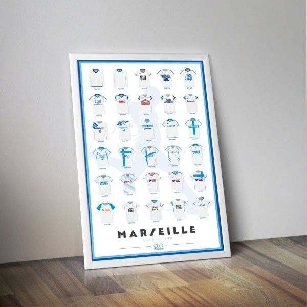 Affiche maillots MARSEILLE