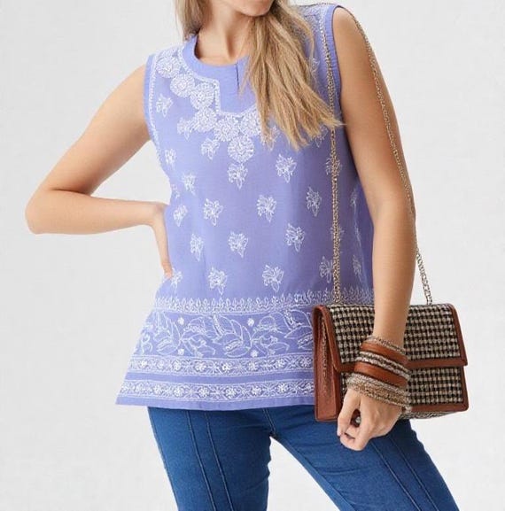 Elegant Summer Sleeveless Top| Summer Outfit| Ethnic Wear