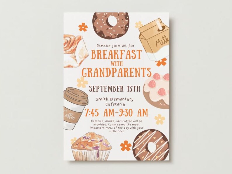 Grandparent Day Flyer, School Grandparents Day, Grandparents Day ...