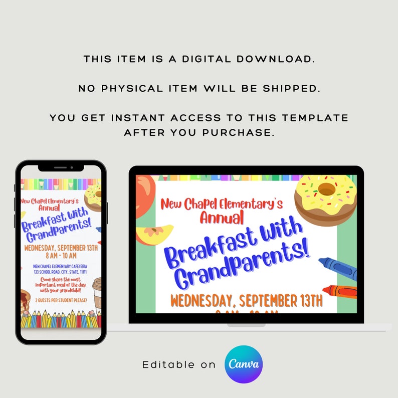 Grandparent Day Flyer, School Grandparents Day, Grandparents Day ...
