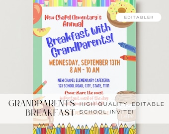 Grandparent Day Flyer, School Grandparents Day, Grandparents Day ...