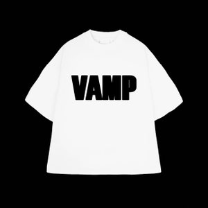 Vamp Playboi Carti Merch Oversized White/Black T-shirt Y2K Streetwear Gothic Opium Hip-hop