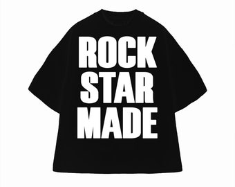 Rockstar Made Playboi Carti Oversized Black/White T-Shirt Y2K Streetwear Gothic Opium Hip-hop