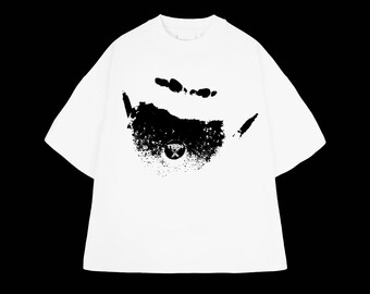 Ken Carson Teen X T-shirt oversize bianca/nera Y2K Streetwear Gothic Opium Playboi Carti Hip-hop