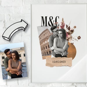 Custom Photo Illustration Portrait: Personalized Couple & Family Art