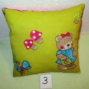 Kinder Kuschelkissen, Reisekissen, Einschlafkissen, Geschenk, 20x20cm, schöne, bunte Kinder-Motive, Baumwolle vorgewaschen, Bild 6