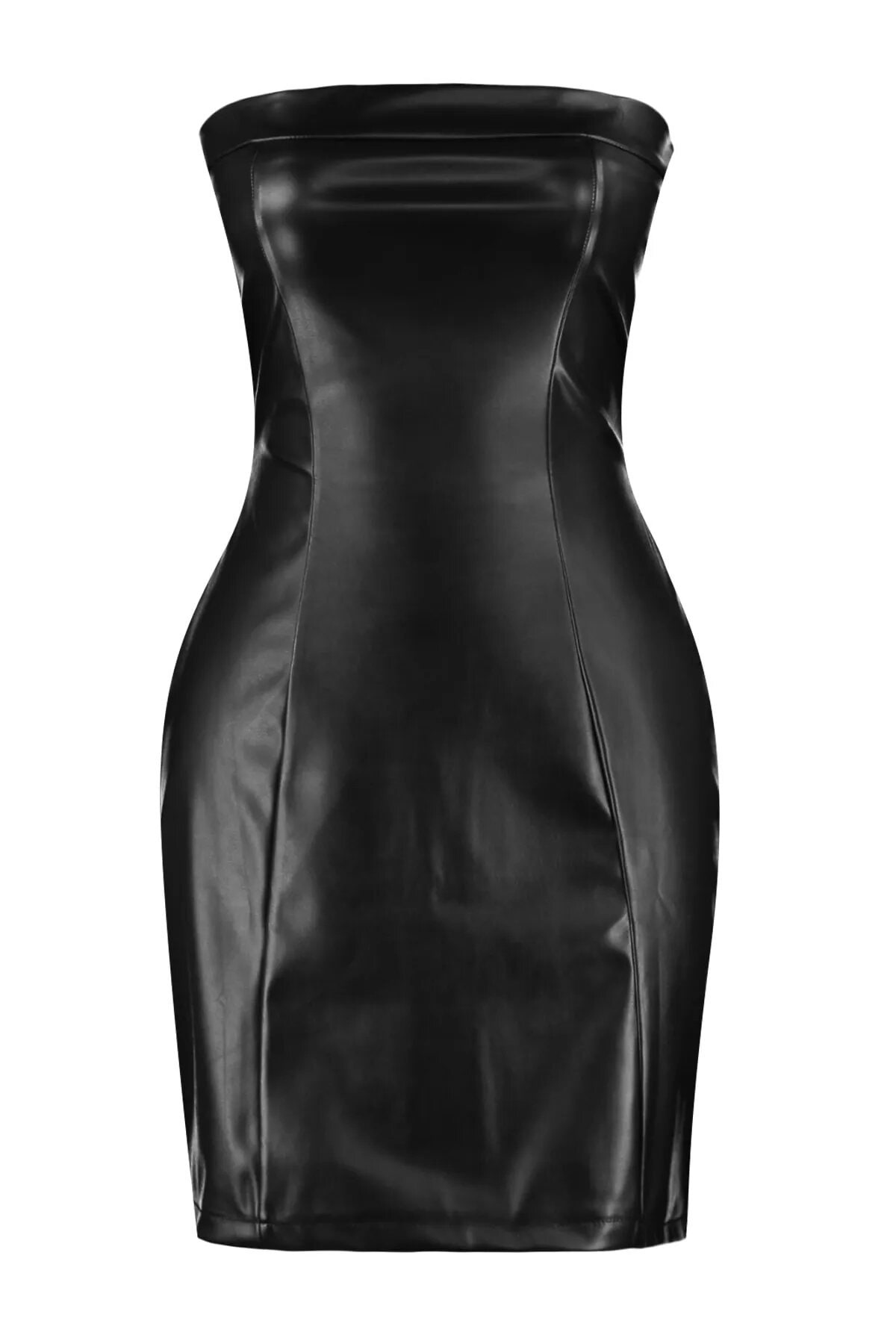 short black leather dress Faux Zara Black Flare Mini AU/UK Size:16/18 shapewear-dress