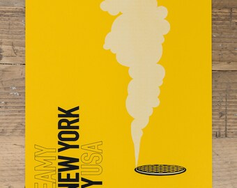 New York Siebdruck Poster. Limitierte Auflage SouvenirKunst.