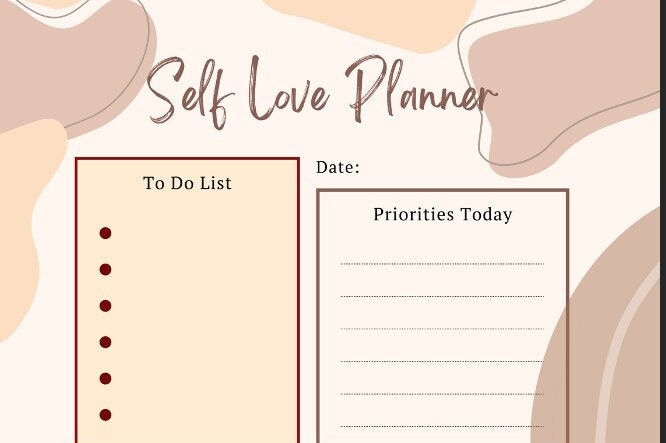 Self Love Journal Printable Instant Download - Etsy