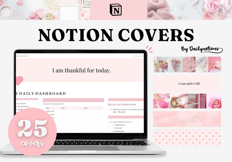 Notion Covers Aesthetic Notion Covers Pinke Cover & Icons - Etsy.de