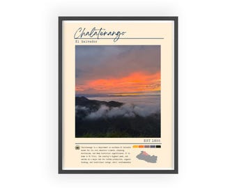 Chalatenango Sunset Poster framed | Poster