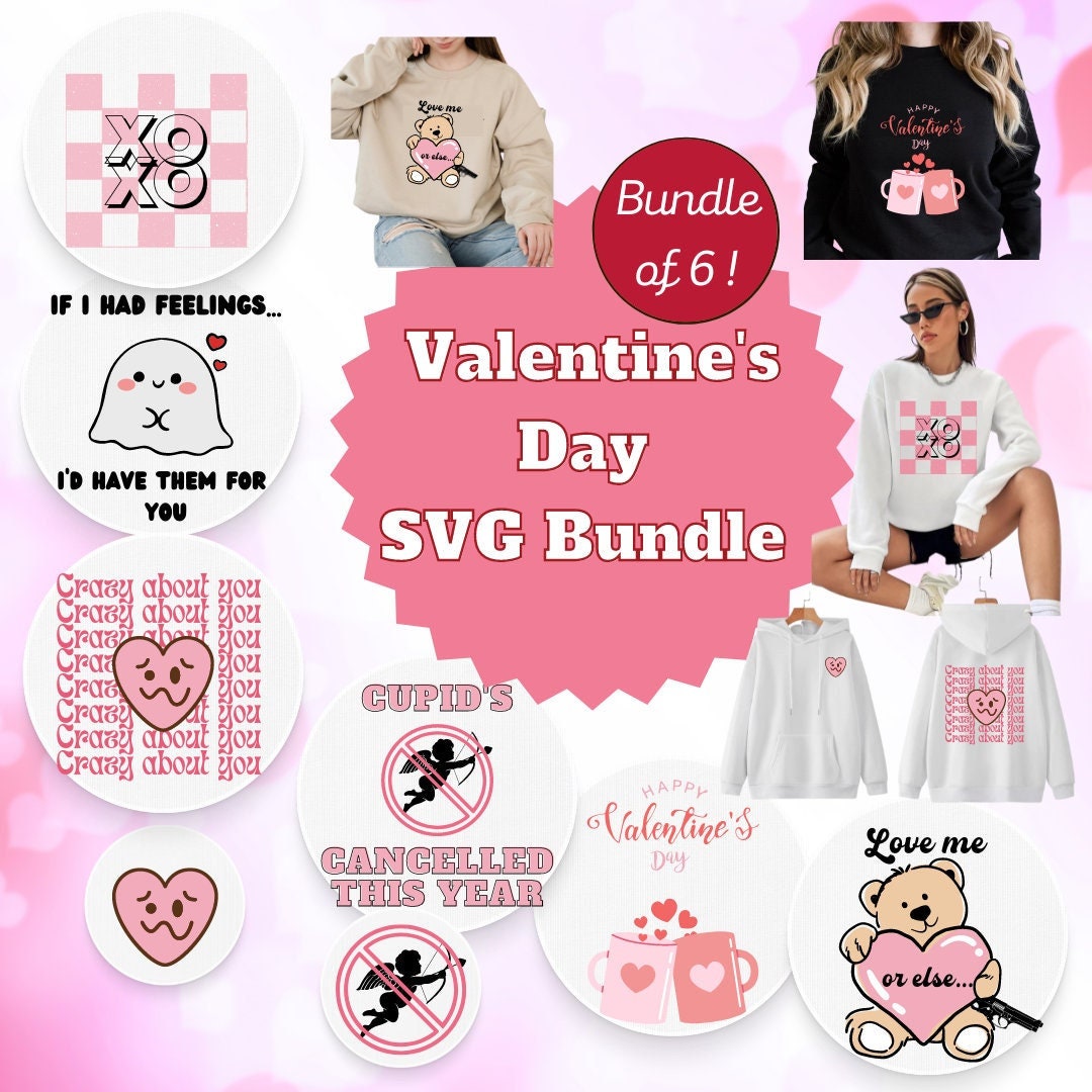 Downloadable SVG Valentines Day Bundle - Etsy