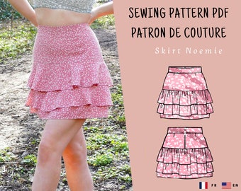 Sewing pattern pdf women skirt