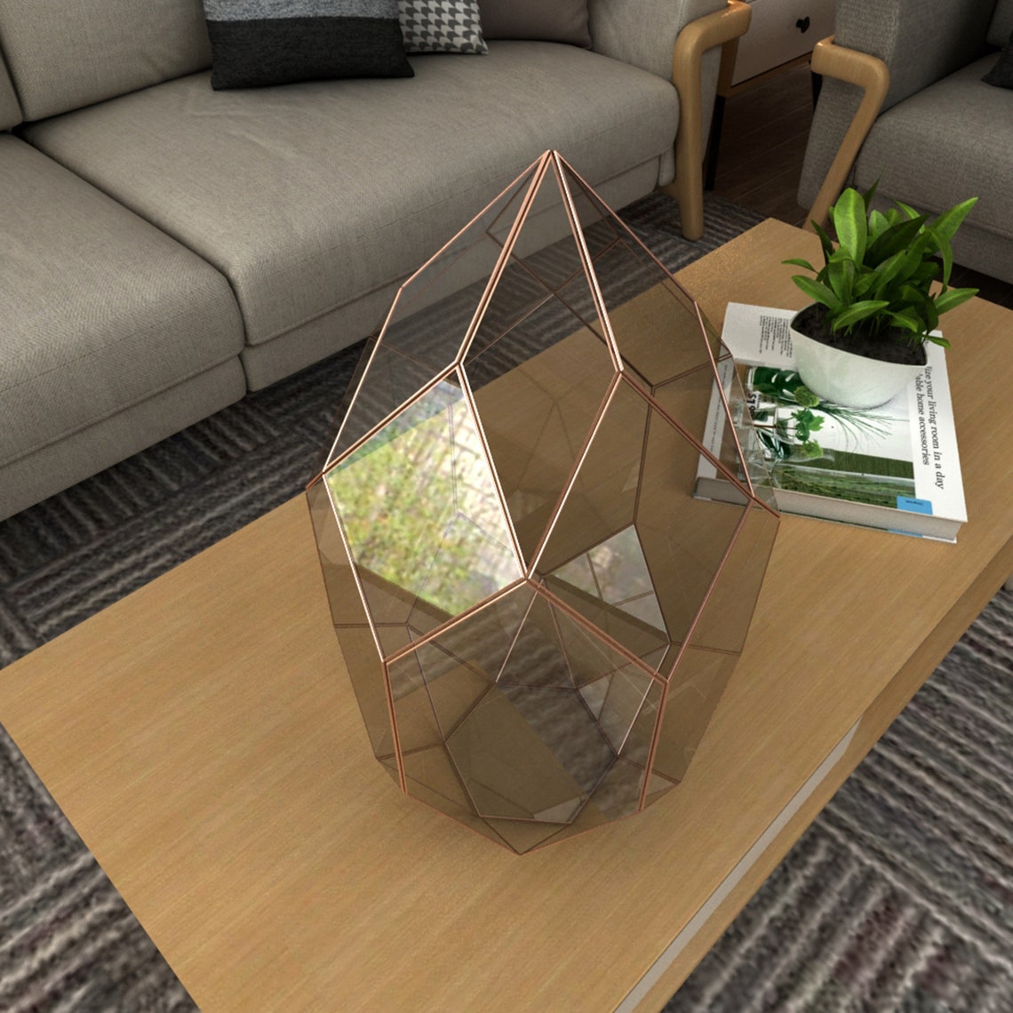 Terrarium,digital Drawing for Print,digital Printable PDF Glass ...