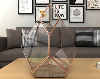 Geometric Glass Terrarium Pattern: DIY Polygonal Template (PDF)