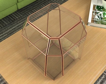 Geometric Glass Terrarium Pattern Template (PDF Digital Download)