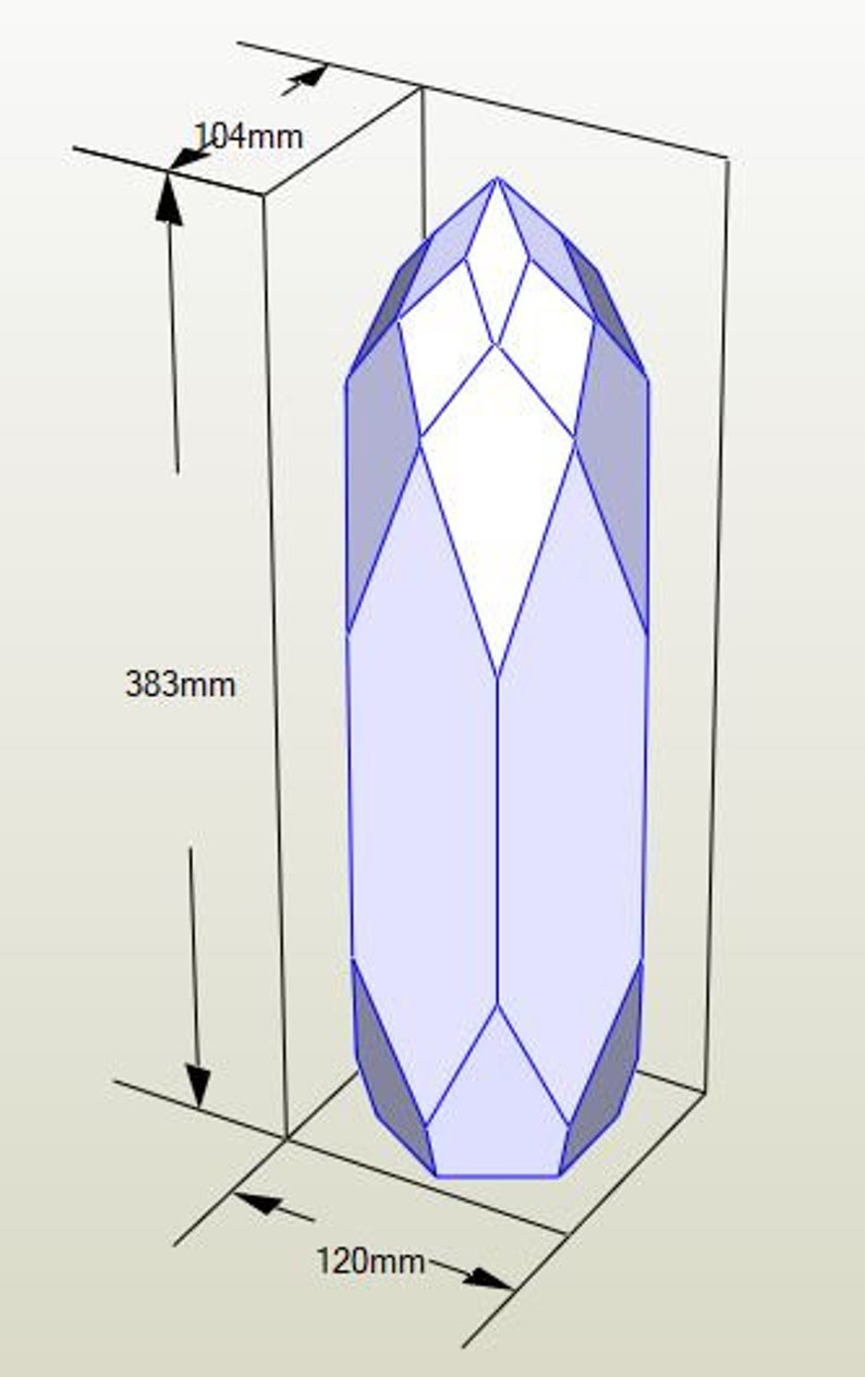 Digital Printable PDF Glass Terrarium Creat Pattern Template, Geometric