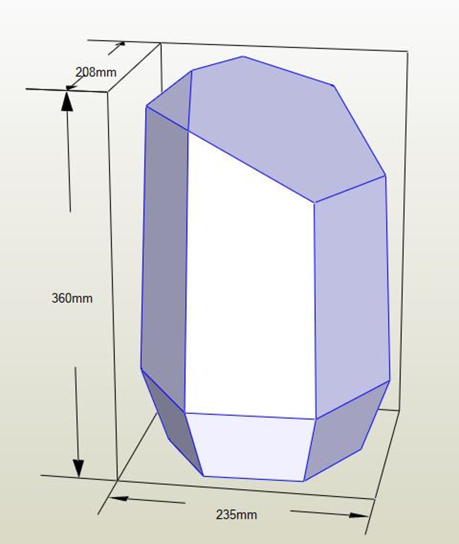 Digital Printable PDF Glass Terrarium Creat Pattern Template, Geometric