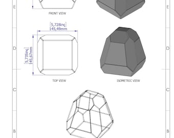 Geometric Glass Terrarium Pattern Template (Digital PDF)