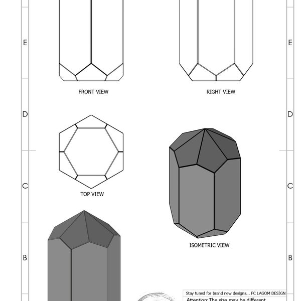 Digital printable PDF glass terrarium creat pattern template, Geometric/Polygonal glass digital drawing for printing,stained glass terrarium