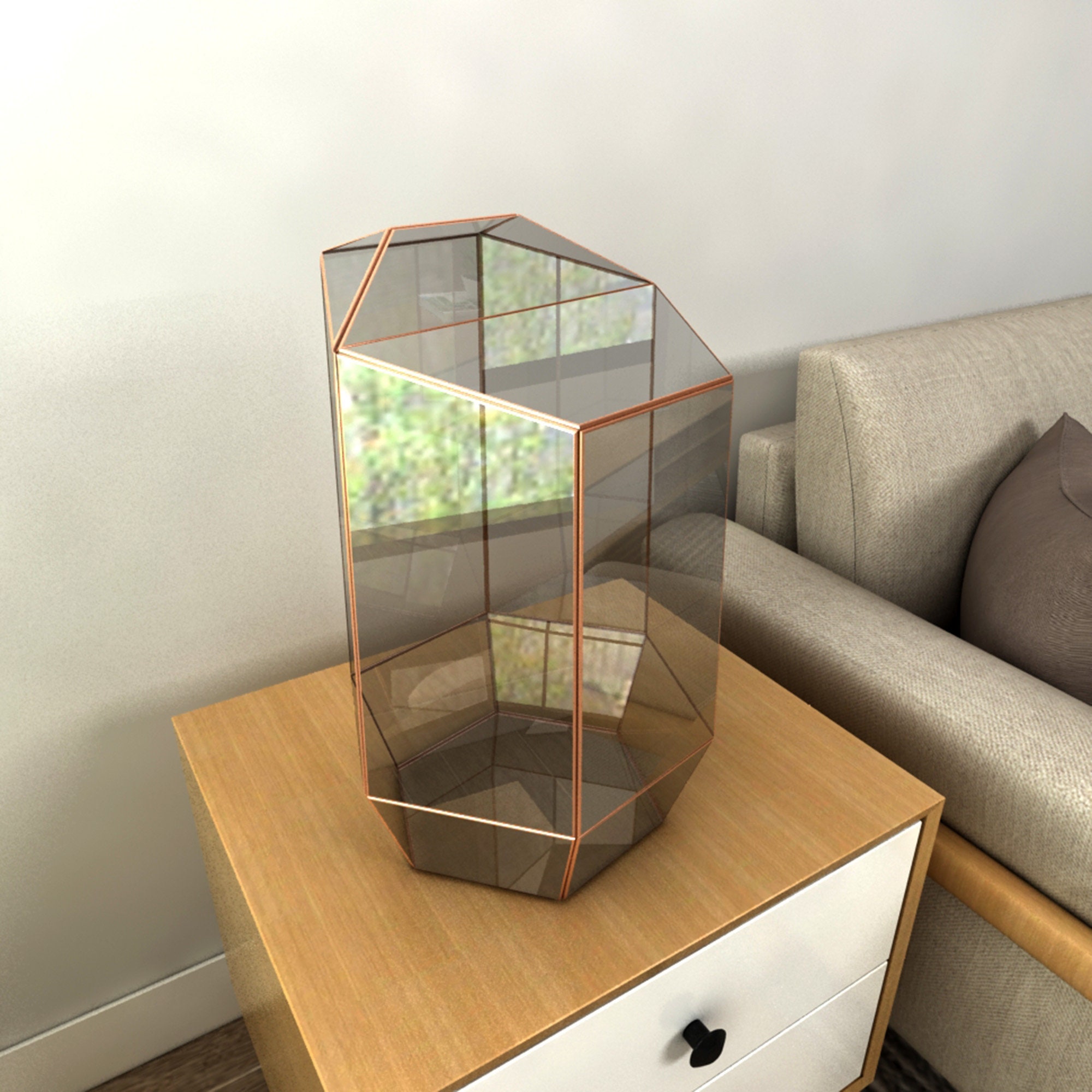 Digital Printable PDF Glass Terrarium Creat Pattern Template, Geometric ...