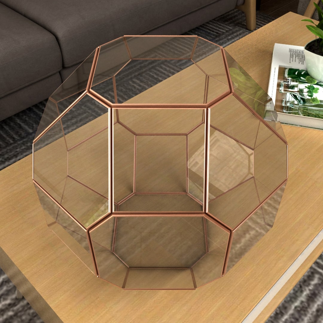 Digital Printable PDF Glass Terrarium Creat Pattern Template, Geometric