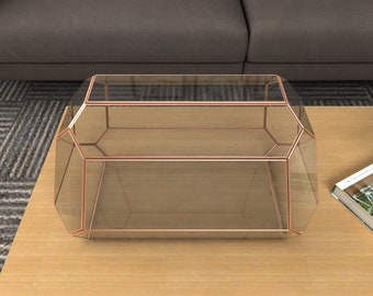 Geometric Glass Terrarium Pattern Template: DIY Stained Glass (Digital Download)