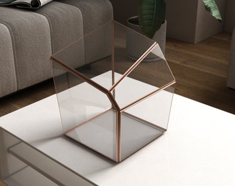 Geometric Glass Terrarium Pattern Template: DIY Stained Glass (PDF)