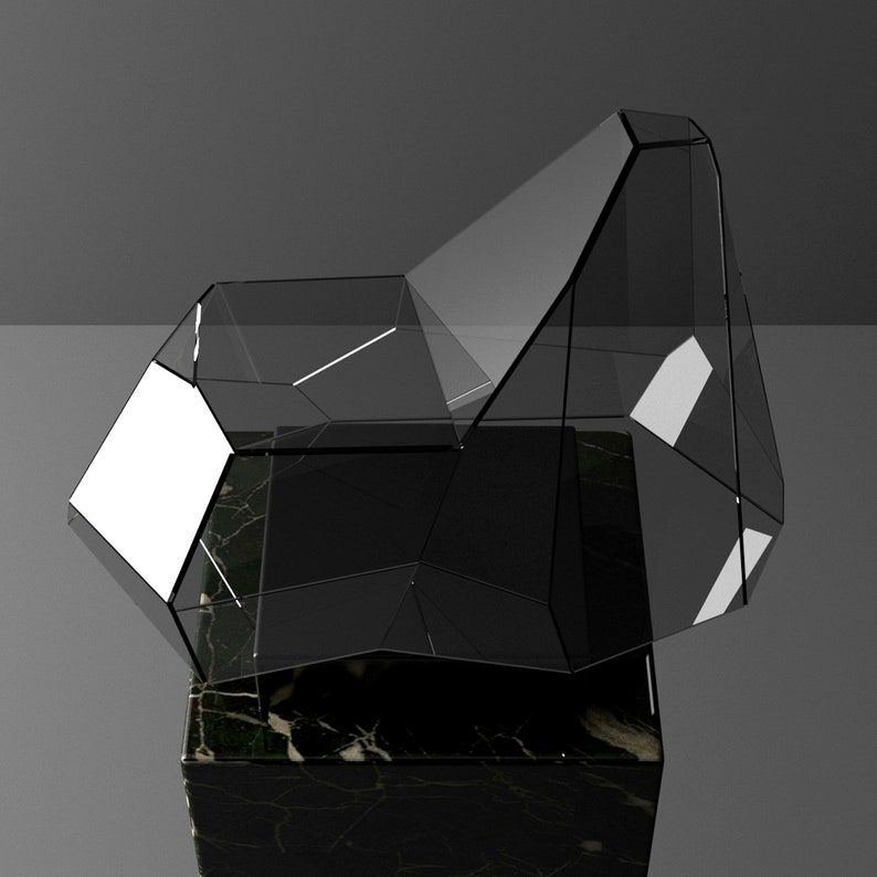 Digital printable PDF glass terrarium creat pattern template, Geometric/Polygonal glass digital drawing for printing,stained glass terrarium image 8