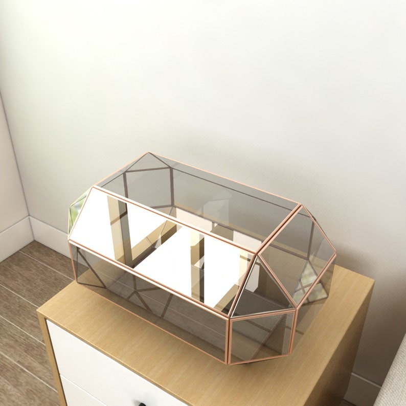 Digital Printable PDF Glass Terrarium Creat Pattern Template, Geometric