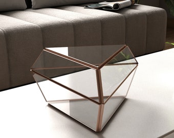 Geometric Glass Terrarium Pattern Template: DIY Stained Glass (PDF)