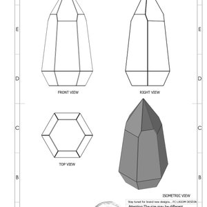 Digital Printable PDF Glass Terrarium Creat Pattern Template, Geometric ...