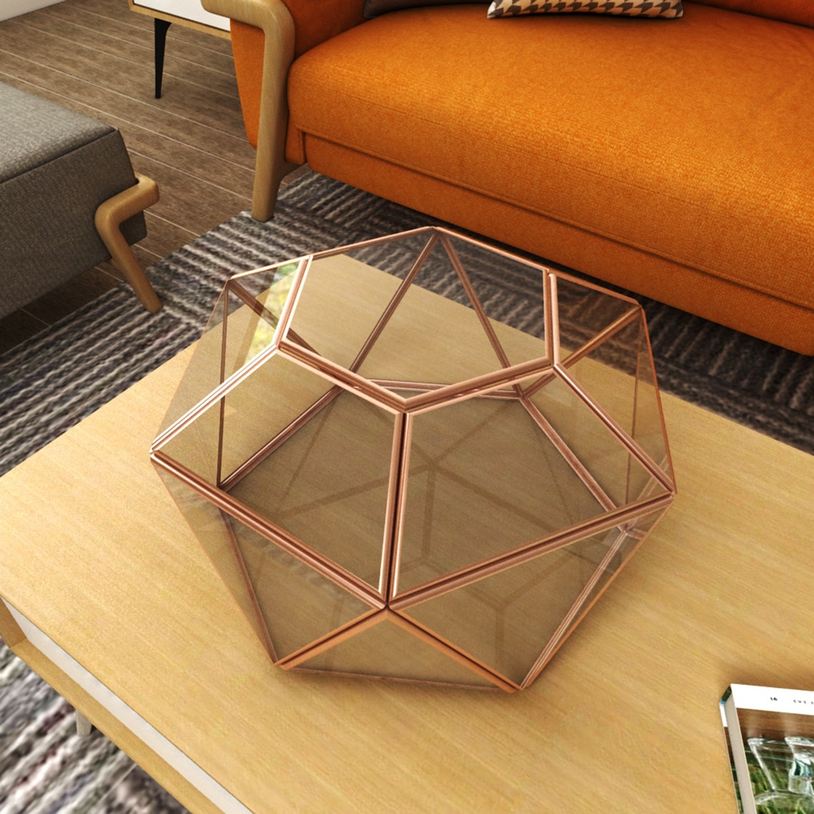Digital Printable PDF Glass Terrarium Creat Pattern Template, Geometric ...